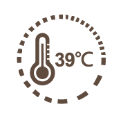 加溫迅速最高 39℃