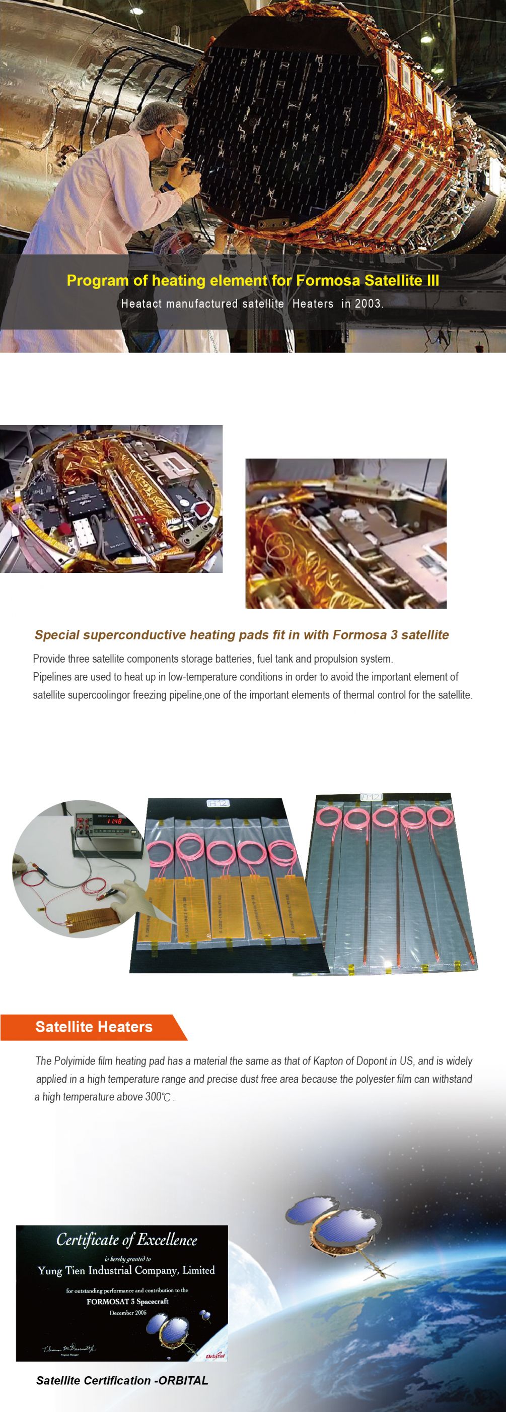 Program of heating element for Formosa