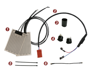 Adhesive Handlebar Grip Heater & Deluxe Thumb Warmer Kit
